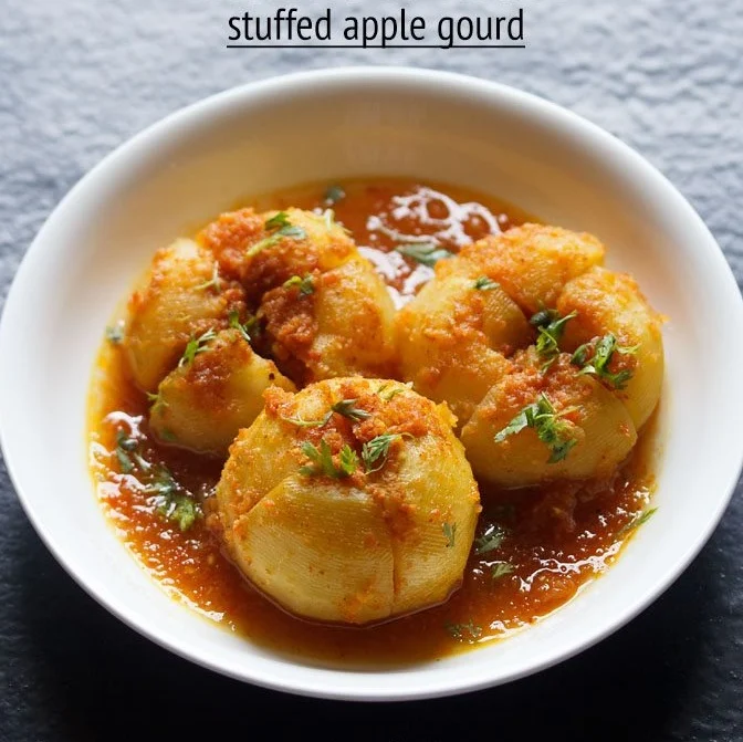 Punjabi Bharwan Tinda (Stuffed Apple Gourd)